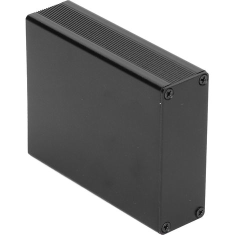 Boîtier de jonction électrique intégré en alliage d'aluminium 24 x 64 x 80 mm, noir mat (1/5)
