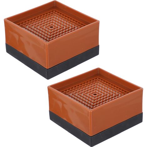 Rehausseurs de meubles en plastique marron 2 pièces pour table (1/5)