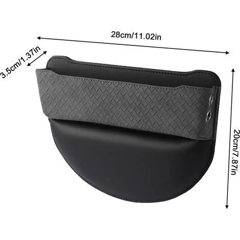 Organisateur de rangement pour siège auto (gris) - Facile à installer - Comble les espaces entre les sièges avant - Universel - Compatible avec (1/5)