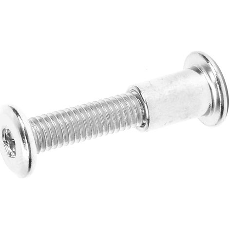 10 Paar Innensechskant-Schraubenmuttern-Set 12 mm, vernickelter Kohlenstoffstahl, M6 x 30 (1/5)