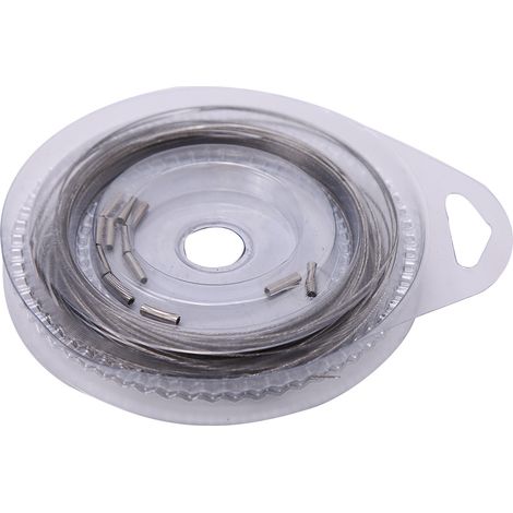 Fil d'acier tressé 7 brins haute résistance pour pêche en mer (30lb) - 10m (1/2)