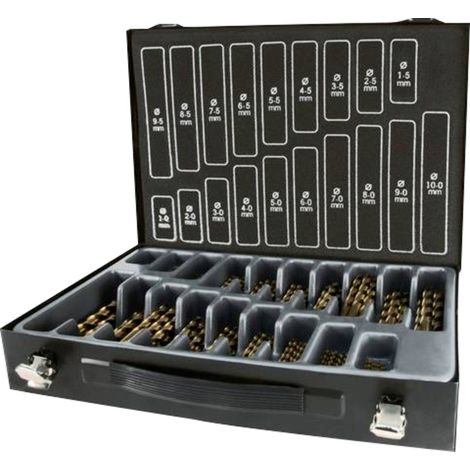 RUKO A215200 Spiralbohrer-Set 170teilig 1 mm, 1.5 mm, 2 mm, 2.5 mm, 3 mm, 3.5 mm, 4 mm, 4.5 mm, 5 (1/4)