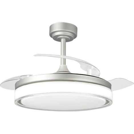 Ventilador LED aspas retráctiles Aneto Gris 72W 7920Lm CCT (1/5)