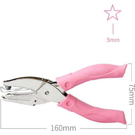 Perforatrice Manuelle Compacte Légère avec Poignée Confortable, Poinçon à Trou Unique 5,5mm Coeur pour Bureau, Maison, DIY (1/4)