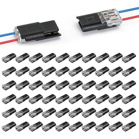 Connecteurs de Fil Basse Tension, Etanche 2 Fils, 12v, de câble enfichable pour cable 18-22 AWG (1/5)