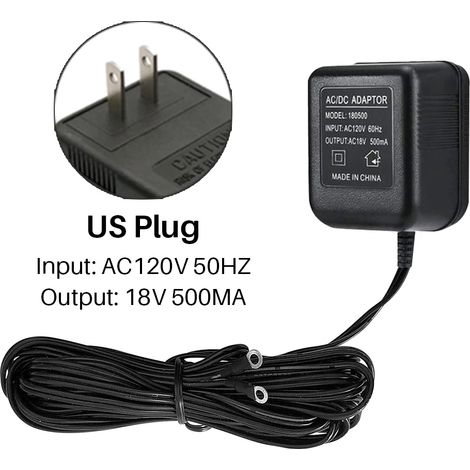 Transformateur-chargeur 18 V CA - 220 V-240 V pour sonnette vidéo sans fil Wi-Fi, caméra IP et interphone vidéo (1/5)