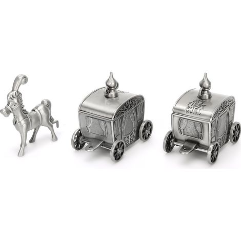 Boîte de rangement dentaire en métal forme cheval, coffret vintage exquis, décoration artisanale cadeau ornement. (1/5)