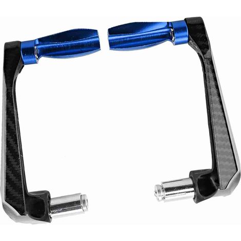 7/8-Zoll-Motorradlenker aus Aluminiumlegierung, universeller blauer Bremshebelschutz, Lenkerschutz-Set für Motocross und Roadster (1/5)