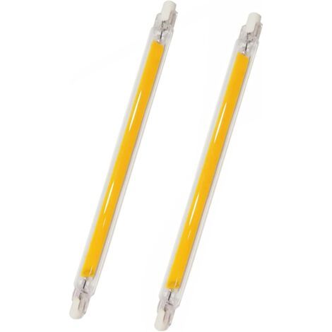 RHG lot de 2 Ampoule R7S LED 189mm,1200LM,R7S 20W COB LED Équivalent Halogène R7S J118 100W 120W, 360 Degrés, Non-dimmable, LED R7S 189mm Slim pour Plafonnier/Lampadaire,Blanc Chaud 3000K (1/5)