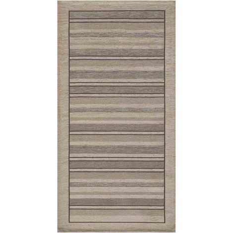Tappeto STYLE TORTORA moderno a righe, passatoia cucina multiuso lavabile antiscivolo cm.55x115 (1/2)