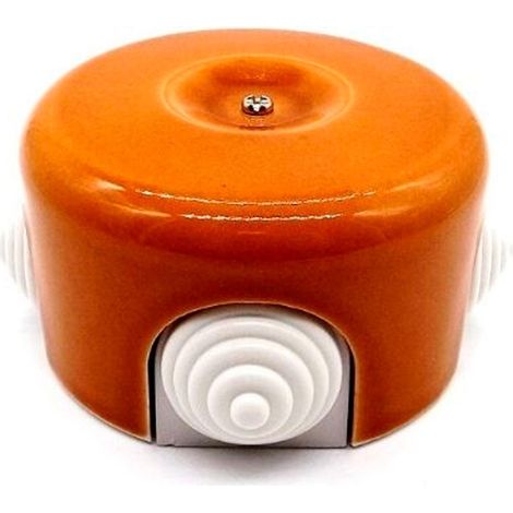 Caja de distribución porcelana marrón para ocultar conexiones eléctricas