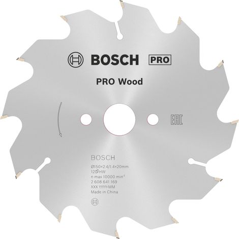 Bosch PRO Wood Circular Saw Blade 150 x 2.4 x 20 mm T12 2608641169