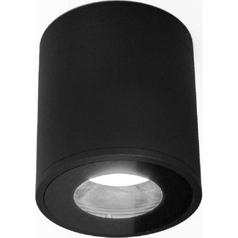 Faretto da soffitto per bagno, box doccia, portalampada GU10 impermeabile IP65 nero (1/5)