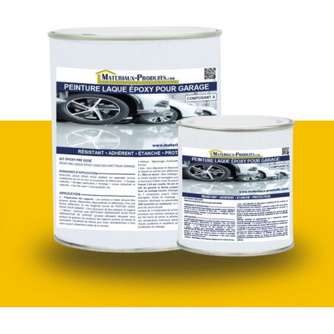 Peinture Laque Epoxy pour Garage - 1 Kg Jaune - MATPRO (1/5)