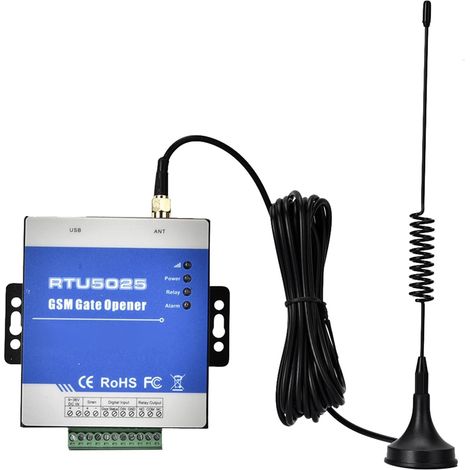 GSM RTU5025 Ouvre-Porte de Garage à Distance Gate Opener Contrôle Historique Alarme 2G/3G/4G Relais de Surveillance pour L'usine d'alarme Ouverture de Porte de Garage Bleu (1/5)