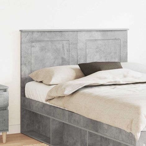 Tête de lit-Panneau de lit Gris béton 120 cm Bois d'ingénierie 407513 (1/5)