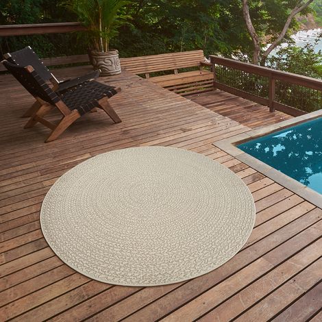 Kansas tapis intérieur extérieur jute naturel crème