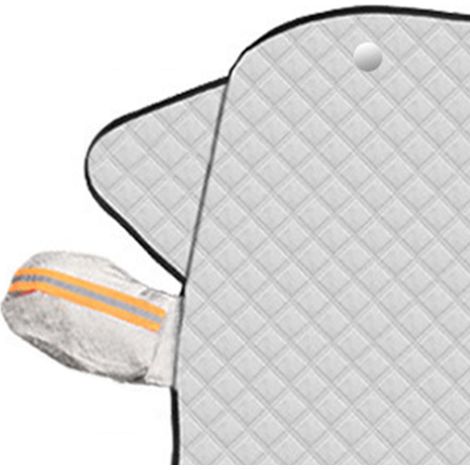 Pare-brise hivernal épais film aluminisé 9 aimants, protection anti-gel neige extérieure, couverture auto résistante au vent, écran pare-brise avec fixation magnétique (1/5)