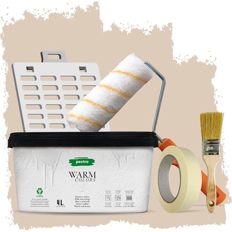 Farbe - PECTRO - SANDFARBEN - 4L - Einkomponenten - Innenraum - Matte Oberfläche