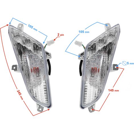 Indicatori di direzione anteriori per scooter Tres (1/3)