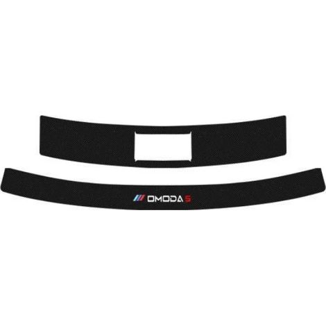 (2 pièces pour hayon) Pour Chery Omoda C5 FX 2022-2023 : protections de seuil de porte en cuir,autocollants et bande de protection en fibre de carbone Accessoires (1/3)