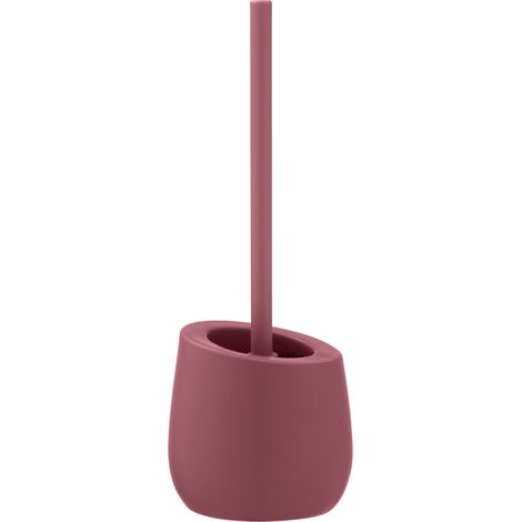 WENKO WC-Garnitur Badi Altrosa Keramik, mit Silikon-Bürstenkopf, Rosa, Keramik rosa