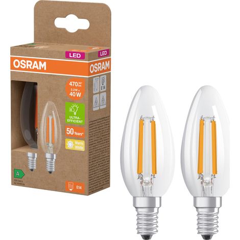 OSRAM HOMELIGHTING 4099854255472 LED EEK A (A - G) E14 Kerzenform 2.2 W = 40 W Warmweiß (Ø x H) 35 m (1/5)