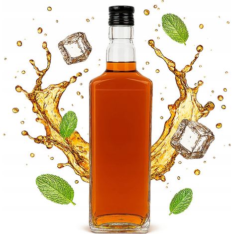 Bottiglia da 500 ml per whisky, liquori, vino, liquori, contenitore in vetro regalo (1/5)