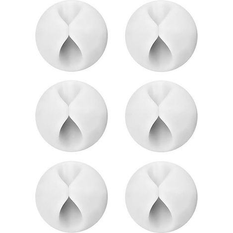 Confezione da 6 fermacavi per cavi X-cable, cavi di alimentazione multipli per computer desktop con connettore USB - AquaForge (1/2)