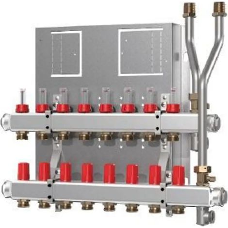 Danfoss Distributore circuito di riscaldamento tipo gruppo di sicurezza con 6 circuiti di riscaldamento, 145H0906