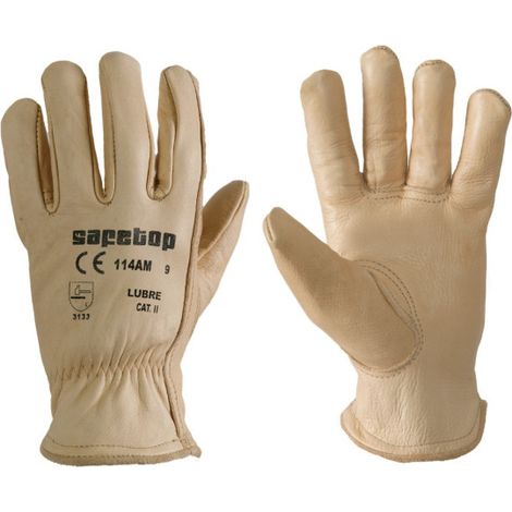 Guantes del piel forrados en algodón térmico SAFETOP Dorneda 9