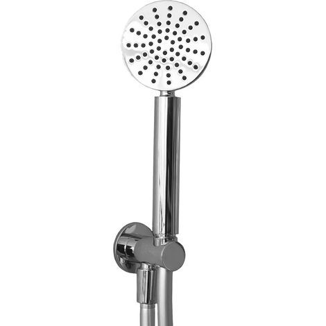 Kit doccia cromato con doccetta 8 cm e flessibile antitorsione 150 cm (1/4)