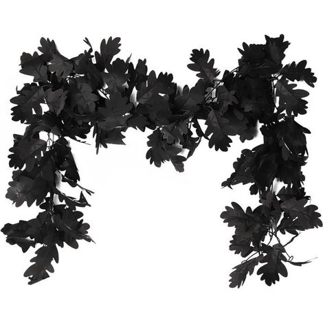 Couronne de Noël artificielle noire, couronne noire, décoration d'Halloween pour la maison, décoration de Noël. Noire.
