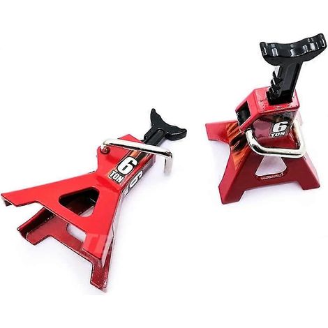 Support de cric pour voiture RC, hauteur réglable, mini support de cric de simulation, cadre de réparation pour modèle réduit de voiture, 1 paire, cric RC 6 tonnes, hauteur réglable, cadre de réparati (1/5)