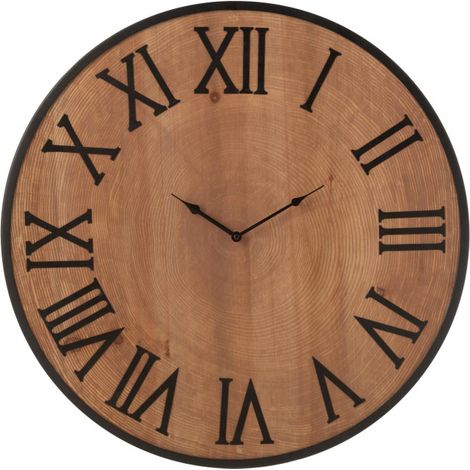 Horloge Murale Effet Bois "Nue" 60cm Naturel (1/5)