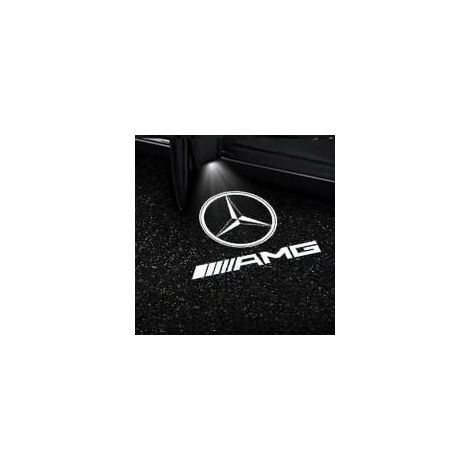 2x Car Door Led Logo Projector Light For Mercedes Benz Gls/glc/glb/gla/a/b/c/e-class (1/4)