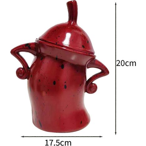 Trois bocaux de rangement de cuisine uniques et amusants, adorables bocaux de conservation des aliments avec couvercles hermétiques, rouges. (1/4)