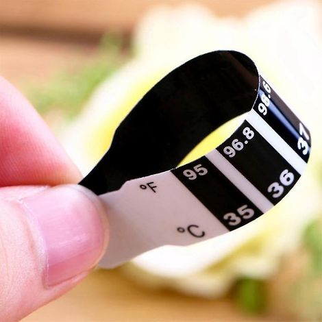 Thermomètre LCD réutilisable, bande flexible pour front, changement de couleur, test de fièvre à domicile, autocollant de température, outil de mesure précis (1/5)