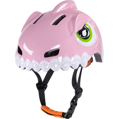 Casque de vélo enfant 52-56 cm - dinosaure rose (1/5)