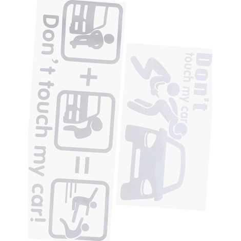 Autocollants Réfléchissants pour Voiture 2 Pièces Décoration Auto Ne Touchez Pas à Ma Voiture Autocollant Adhésif pour Vitres Ordinateurs Vélos Facile à Appliquer (1/5)