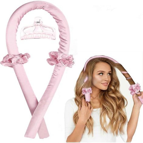 Bigoudis sans chaleur, bandeau coiffant de nuit sans chaleur, bigoudis en mousse souple avec pince et chouchou, ruban à friser (1/5)