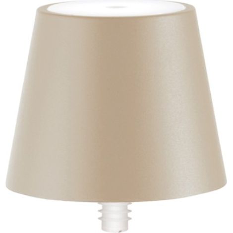 Lampada a led Poldina STOPPER di Zafferano ricaricabile e portatile colore Sabbia con batteria fino a 12 ore (1/5)
