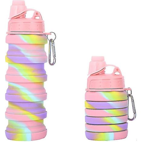 Gourde enfant arc-en-ciel 500 ml, gourde pour filles, gourde anti-fuite pour enfants (1/4)