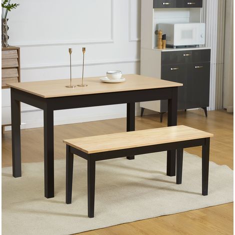 Banc de salle à manger 2 places en bois de pin, 102 x 36 x 45 cm, charge maximale 220 kg, patins antidérapants, pour cuisine ou entrée - CHICFURN (1/5)