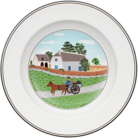 Villeroy & Boch Design Naif Piatto Fondo Contadino, Porcellana, Variopinto, 21 cm (1/2)