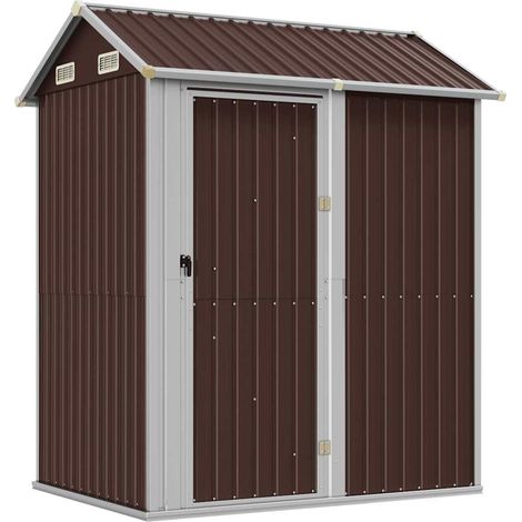 Maison Exclusive - Capanno da Giardino Marrone 192x152,5x237 cm Acciaio Zincato