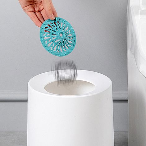 Cache-bonde de douche avec récupérateur de cheveux, bouchon de protection en TPR, solution anti-obstruction pour salle de bain, baignoire et lavabo, diamètre 9,9 cm. (1/5)