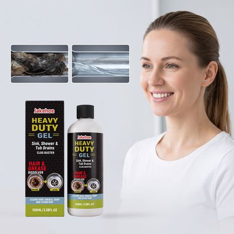 Déboucheur de canalisations, nettoyant pratique pour un usage quotidien dans les toilettes et la cuisine afin d'éliminer les bouchons de cheveux – 100 ml (1/5)