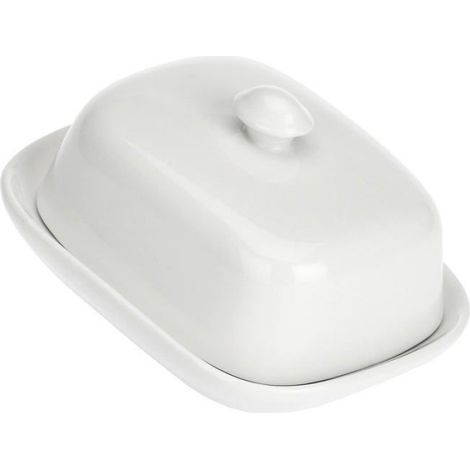 Beurrier - Vinaigrier - Terrine Porcelaine - 14 x 11 cm - Blanc - 1 Pièce (1/4)