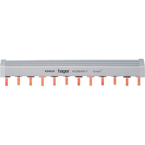 Barre pont 3P+N lang.10mm² 12m - CONNEXION HAGER KB463A